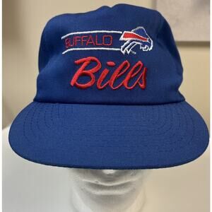 Vintage ANNCO/OTTO NFL Buffalo Bills Script Flat Bill Snapback Hat Adjustable